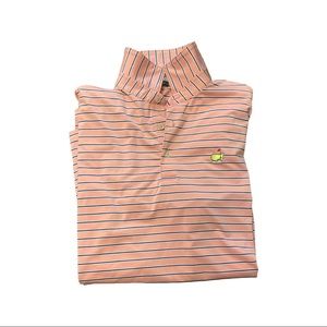Masters Polo - Pink with navy and white stripes